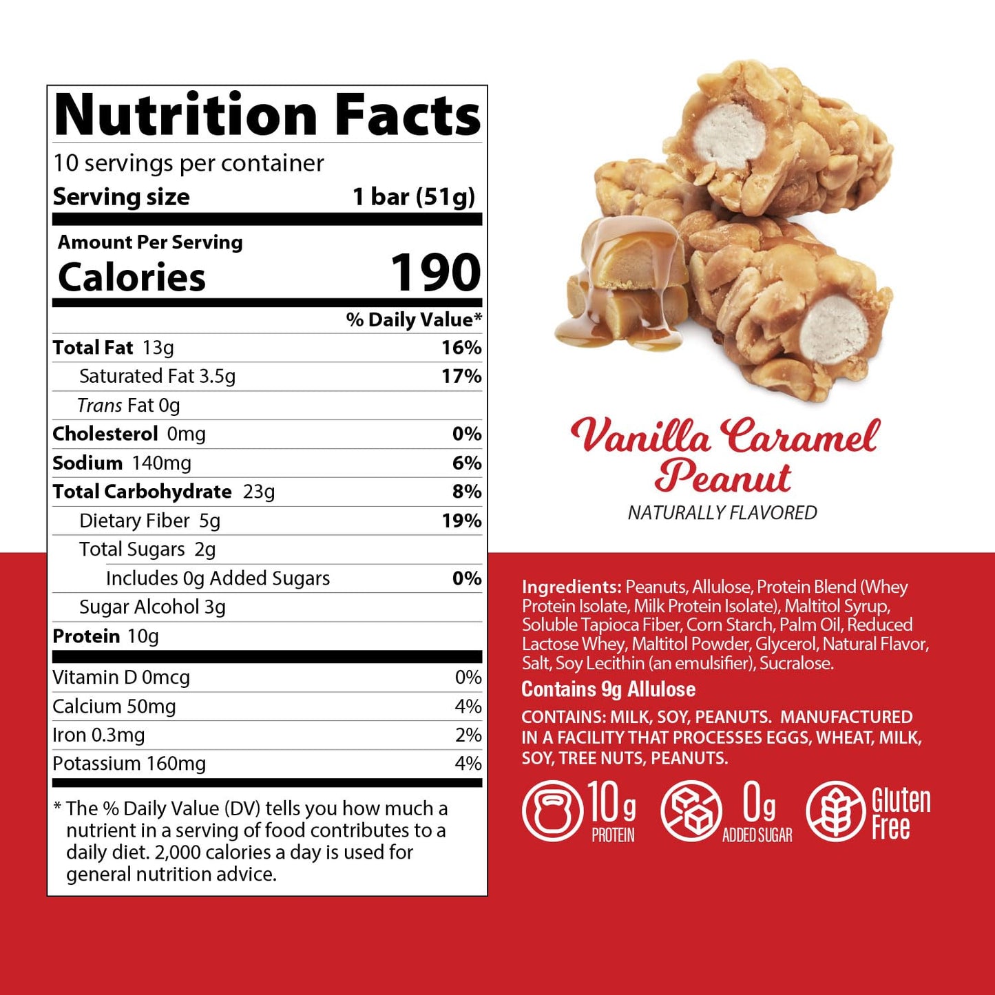 Genius Gourmet Protein Nut Roll Bars - 10g Protein, Zero Added Sugar