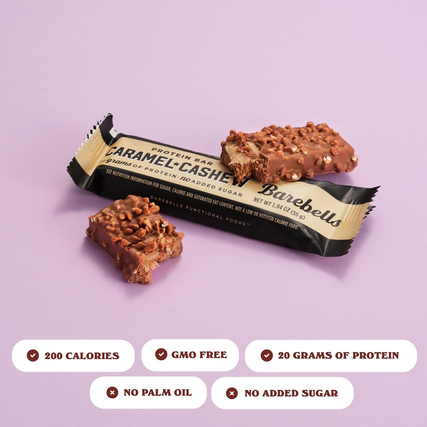 Barebells Protein Bar, 20g High Protein, Total Sugar 1g