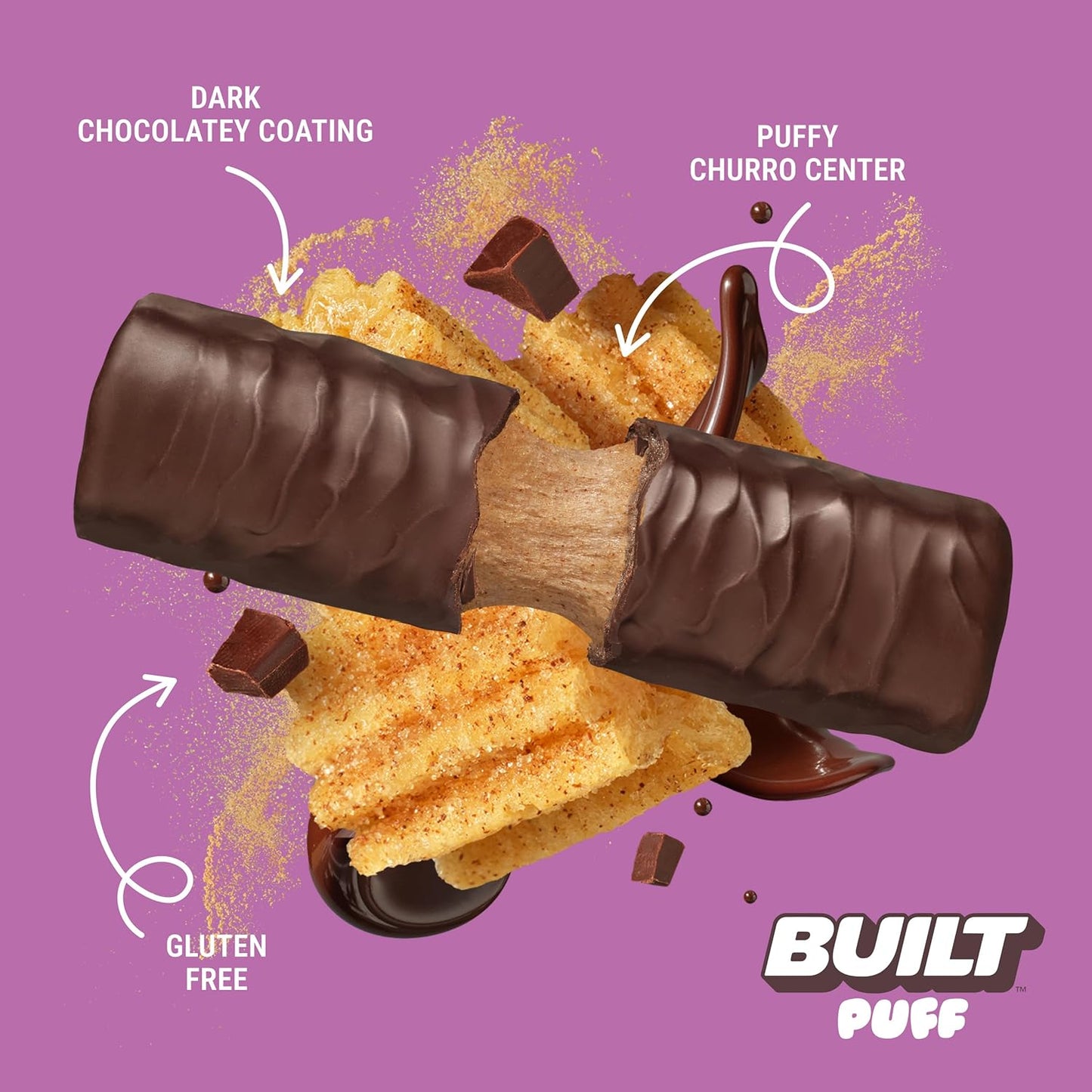 Built Bar Protein Bars, 17g Protein,  Only 160 Calories, 6g Sugar