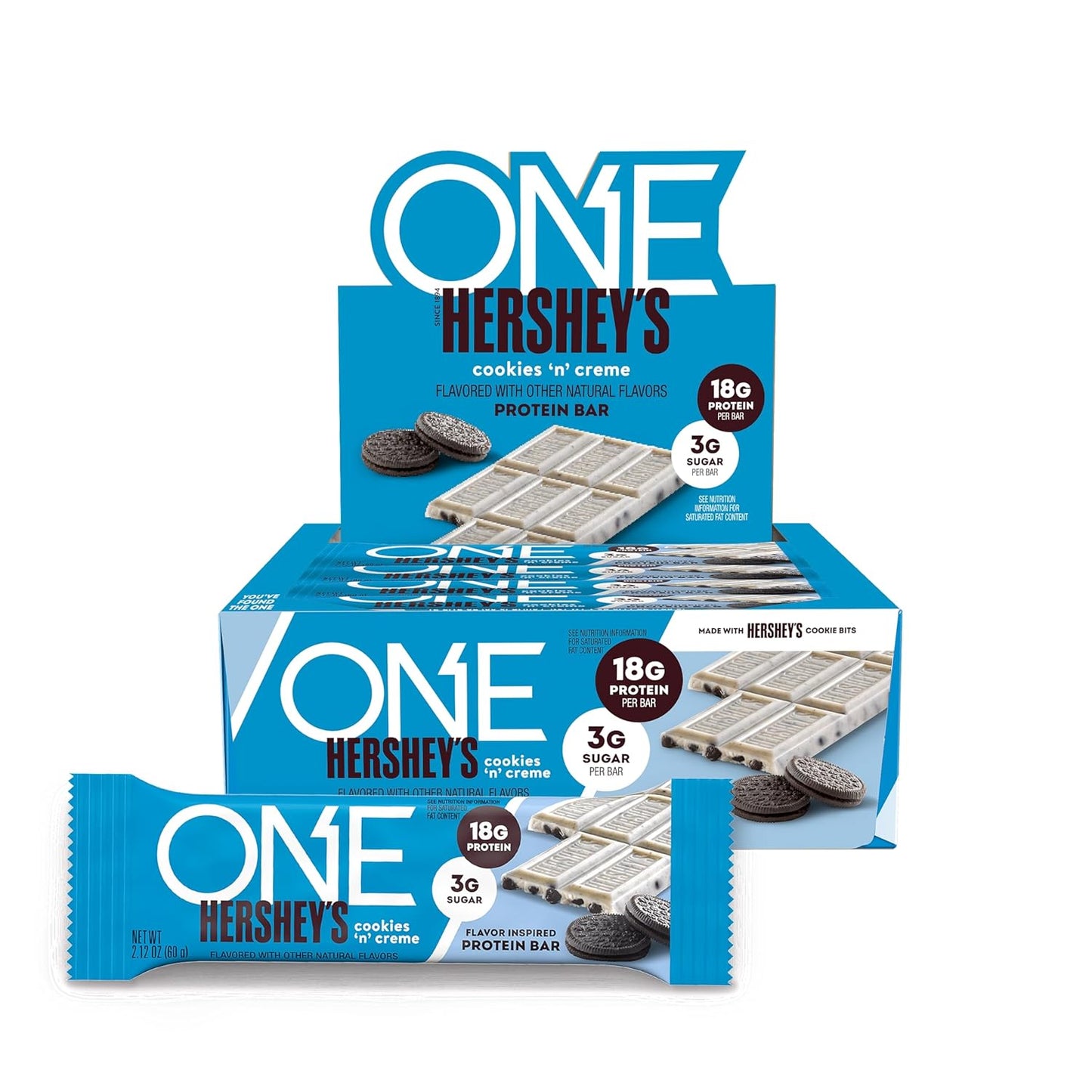 ONE Protein Bars, Gluten Free with 18g Protein and 3g Sugar