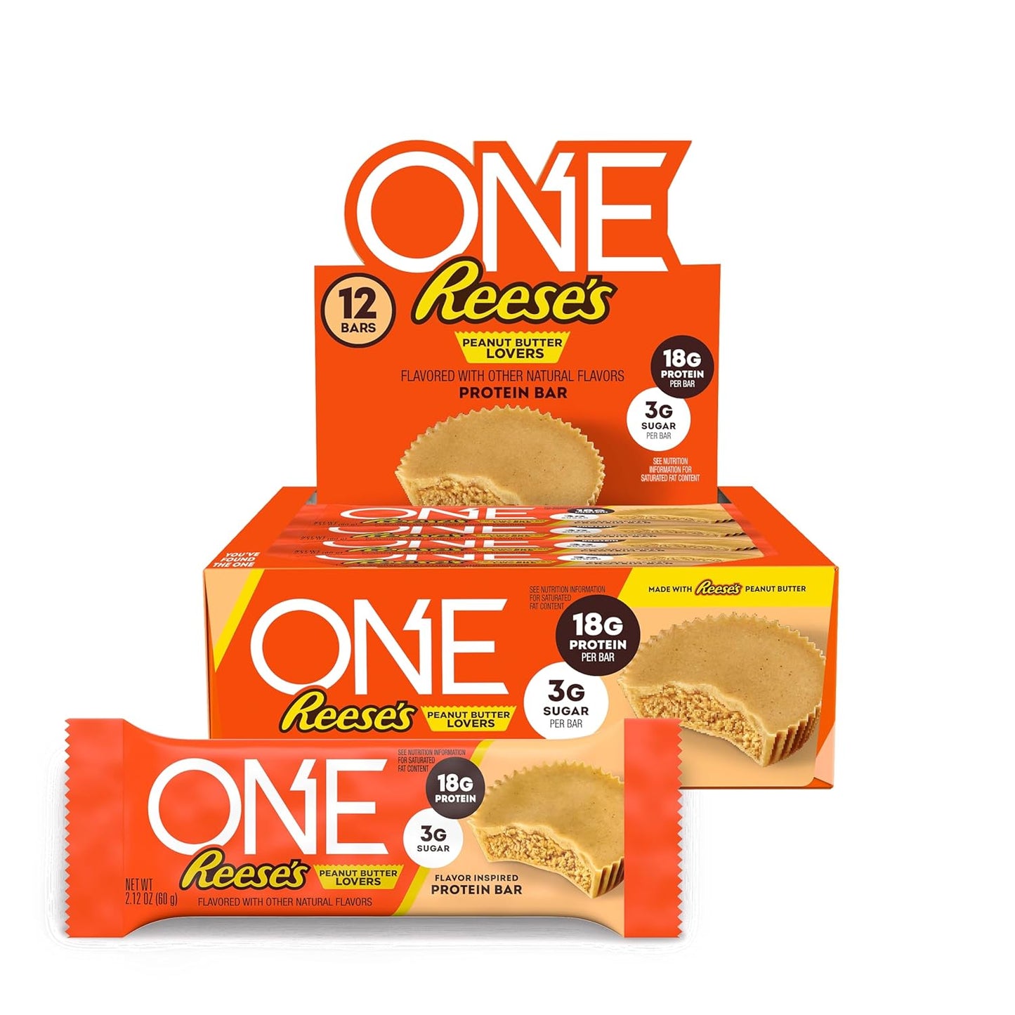 ONE Protein Bars, Gluten Free with 18g Protein and 3g Sugar